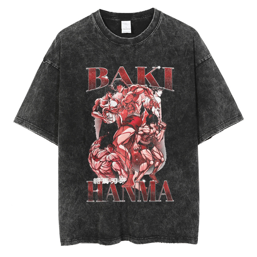 Hanma Baki The Grappler Gym Anime Tshirt Men_yythkg